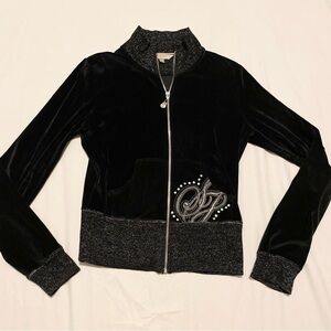 Sean John Black Zip Up Sweater Womens Size Large